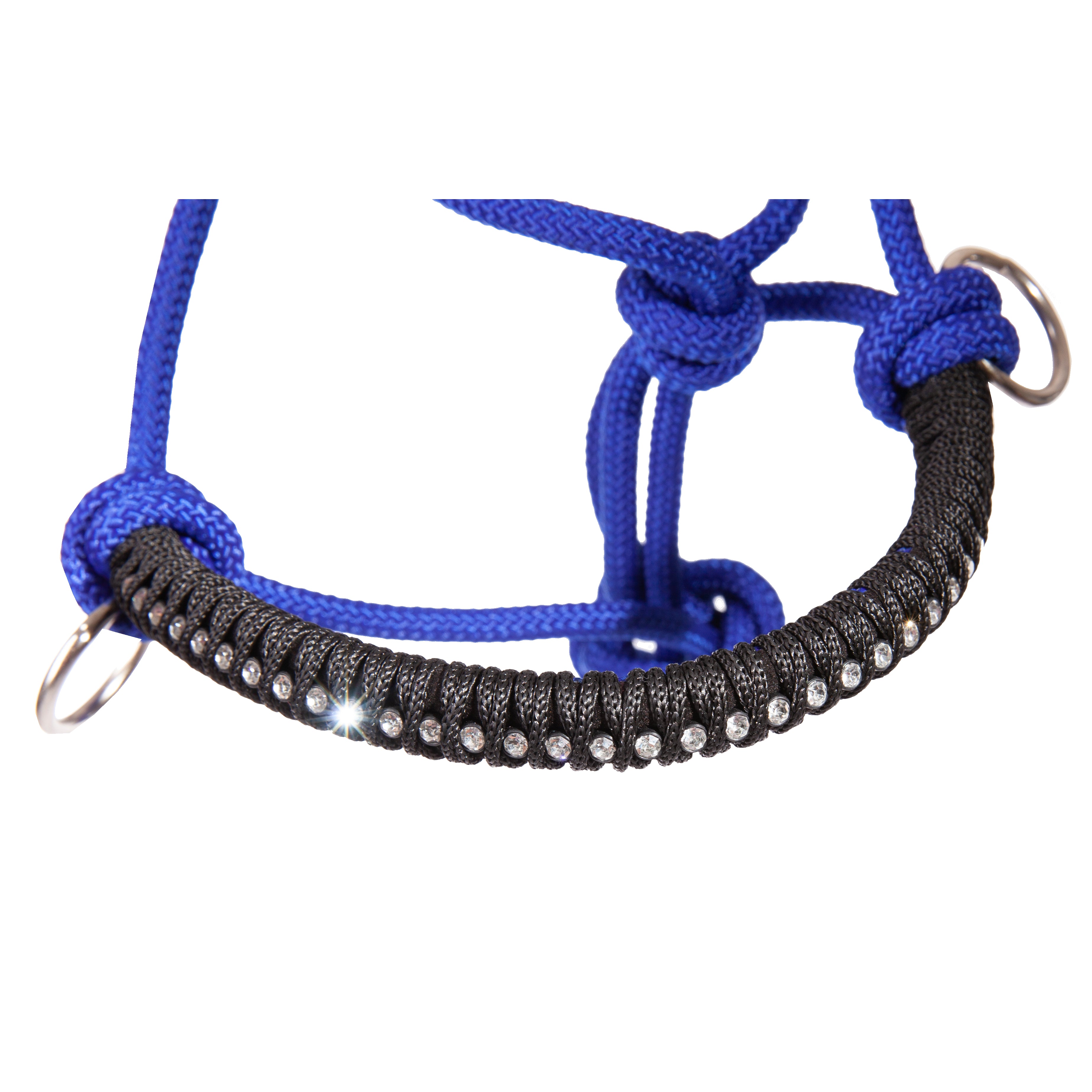 NEW - rope halter with reins - diamonds