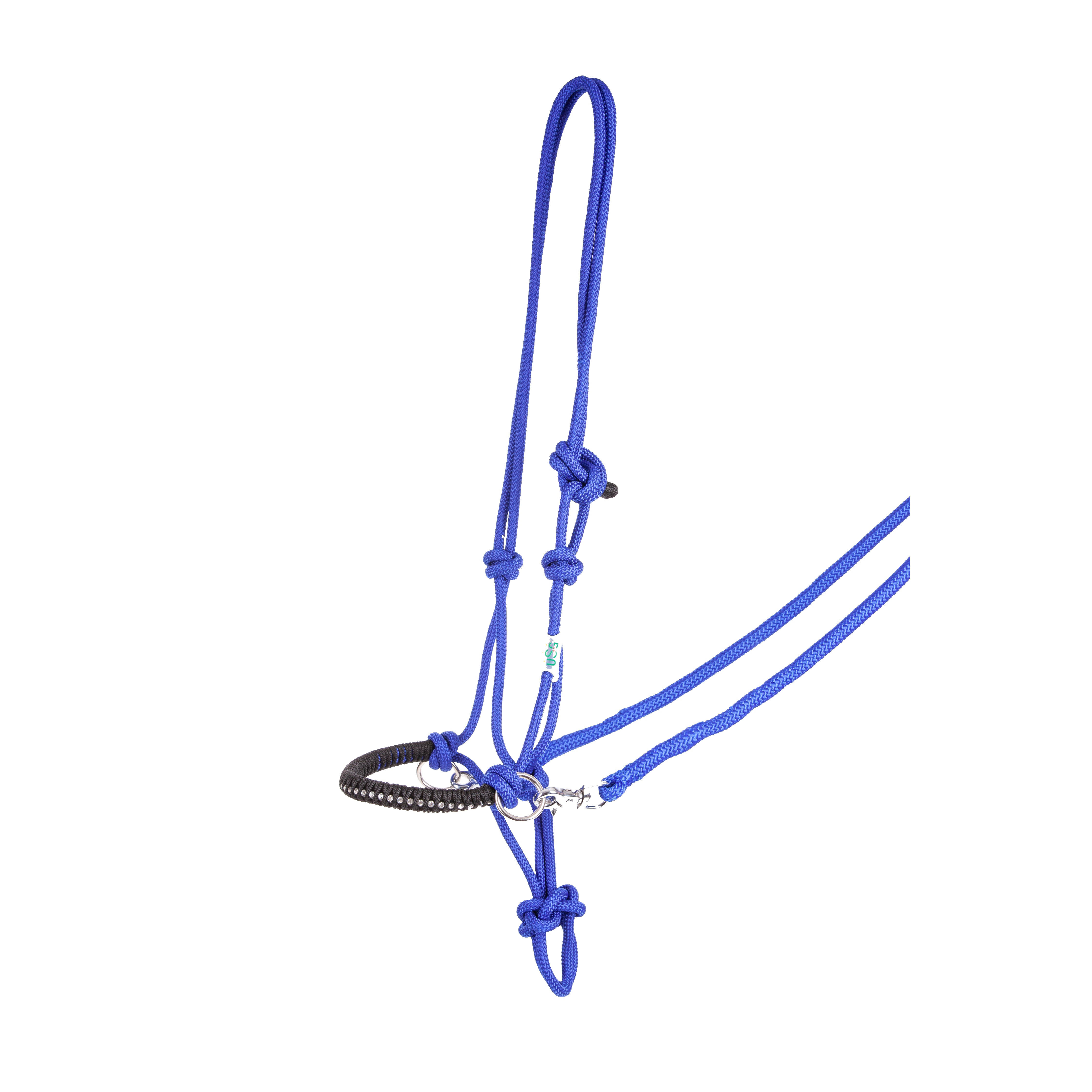 NEW - rope halter with reins - diamonds