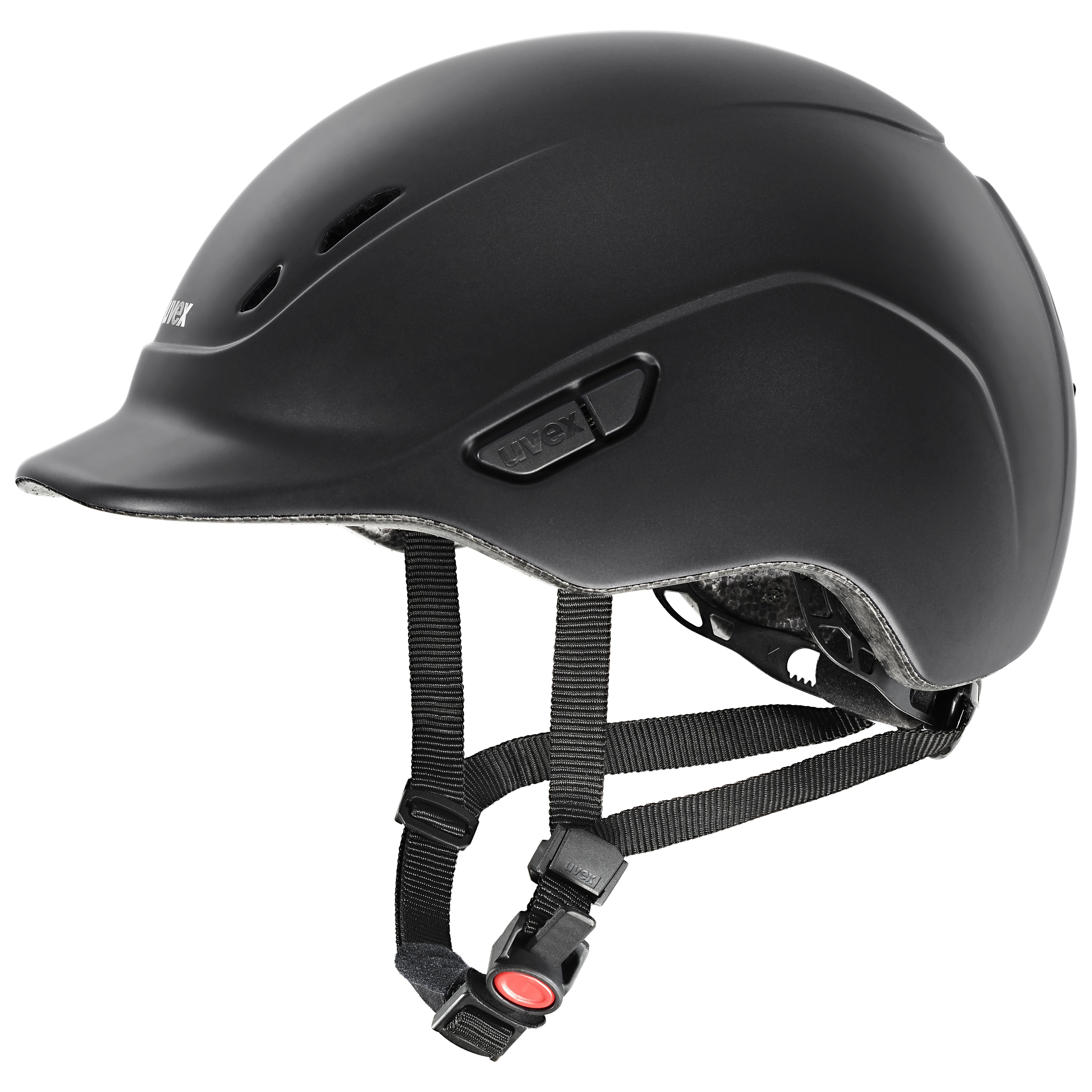 Uvex - Matt Black - Adjustable Children's Riding Hat size 49-54 cm
