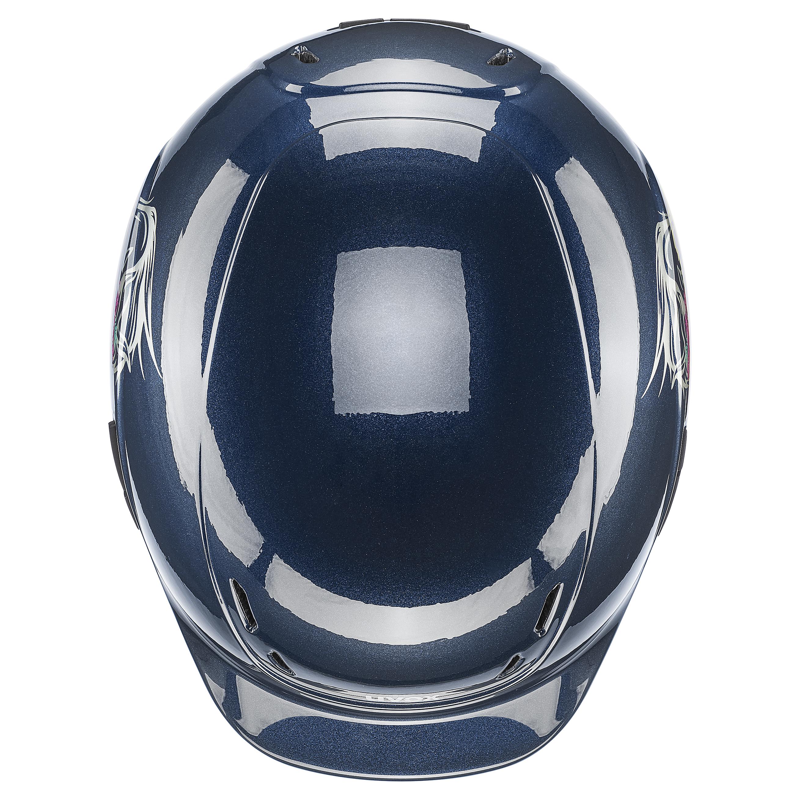 Uvex - Shiny Flower Navy - Adjustable Children's Riding Hat size 49-54 cm