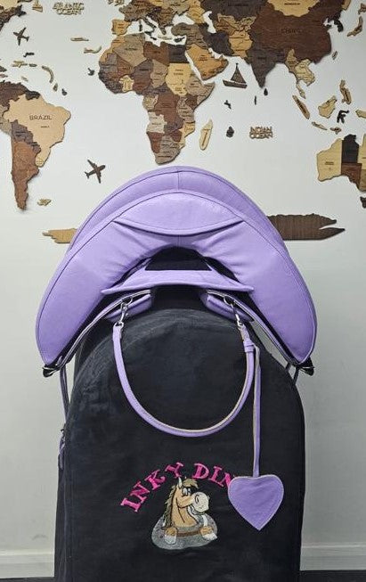 NEW!! Purple Leather Inky Dinky Saddle