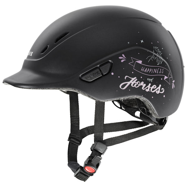 Uvex - Happy Horse Black - Adjustable Children's Riding Hat size 49-54
