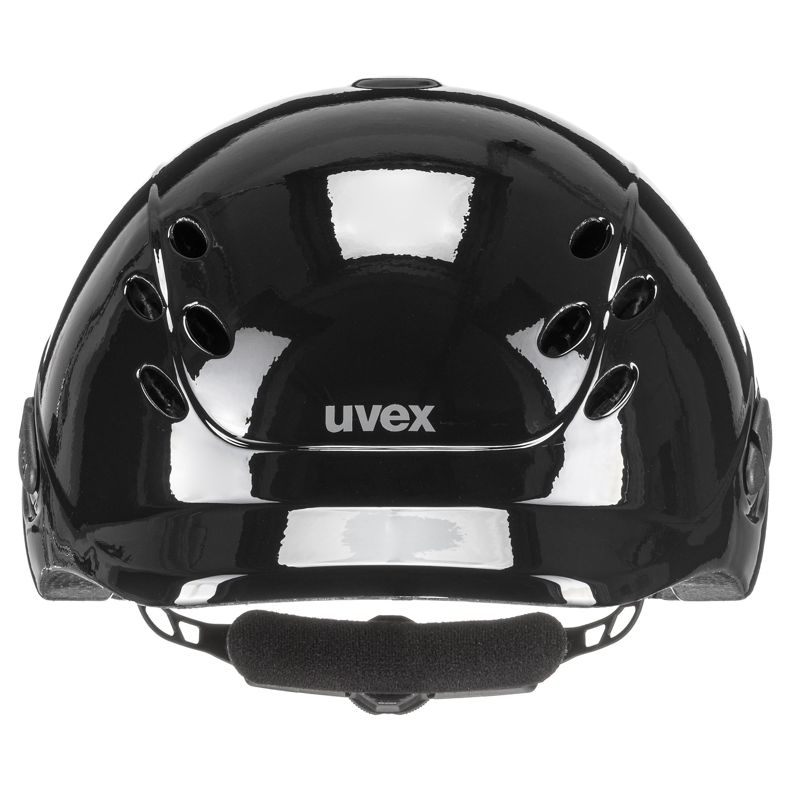 Uvex Adjustable Children's Riding Hat size 49-54 cm onyxx plain black shiny (NEW)